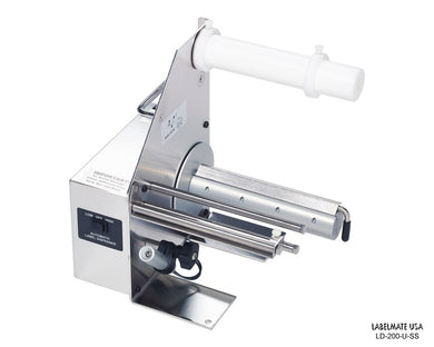 Labelmate USA LD - 200 - U - SS Automatic Stainless Steel Label Dispenser for Transparent & Opaque Labels - Jet City Label