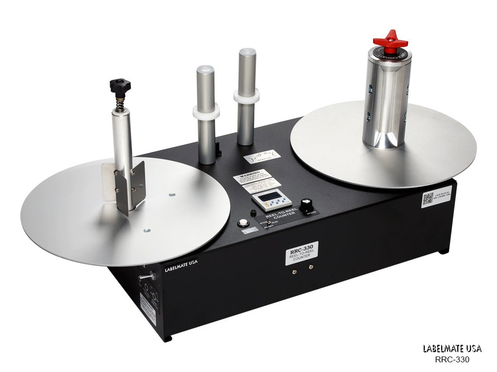 Labelmate USA RRC - 330 Reel - to - Reel Counter for Opaque Labels (3” to 3” Core) - Jet City Label