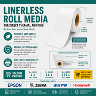 Linerless Direct Thermal Label Roll Quotes - Jet City Label, Inc. - 