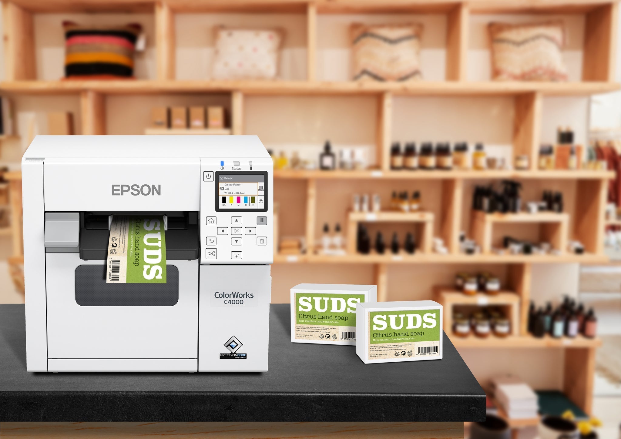 Impresora de etiquetas a color inkjet Epson ColorWorks® Serie CW-C4000