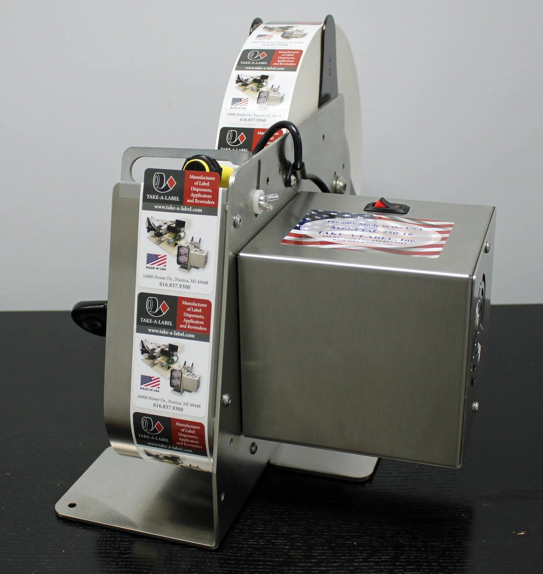 TAL-250 Stainless Steel Electric Label Dispenser - Jet City Label